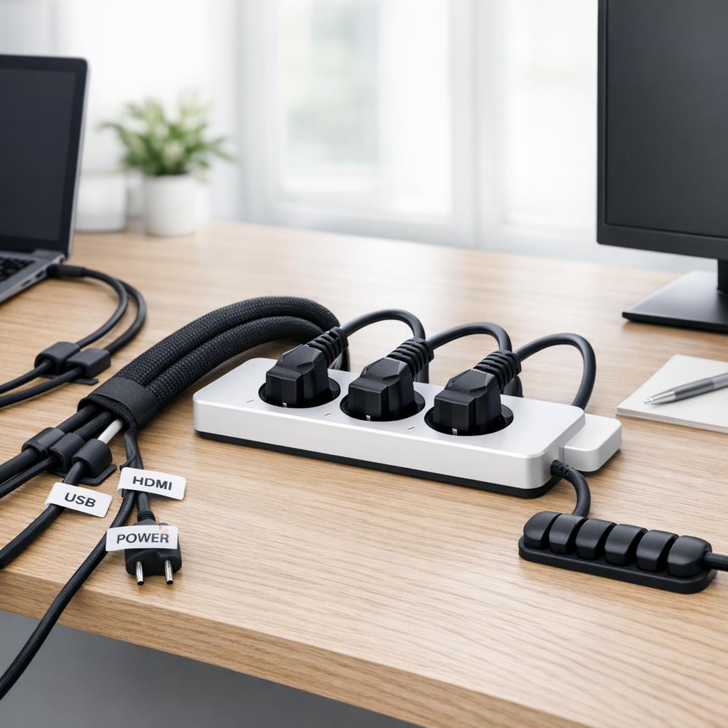 Steckdosen-Organisation im Büro: So vermeidest du Kabelchaos und steigerst deine Effizienz